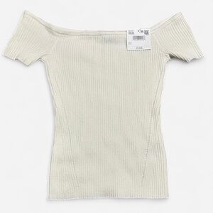 American Eagle off-shoulder ribbed knit top, NWT